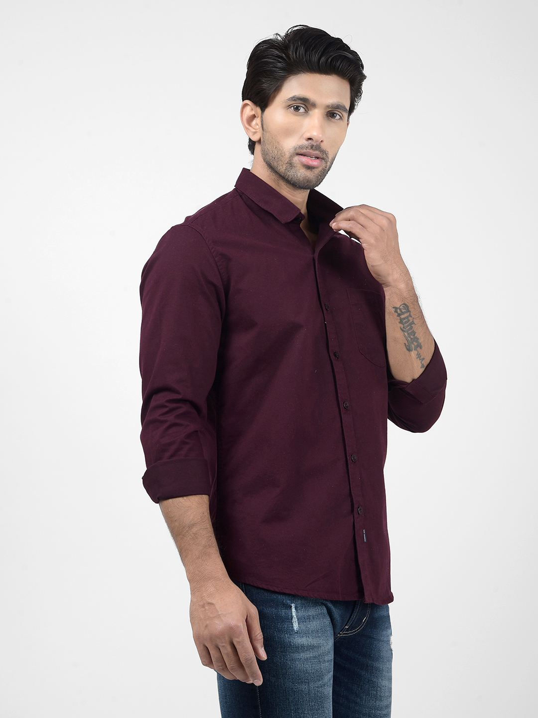 Numero Uno Men SOLID Purple Shirt